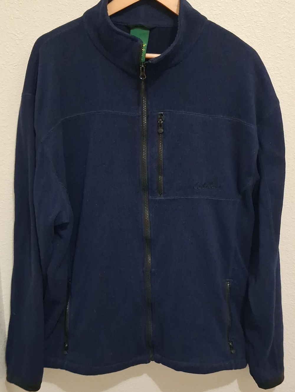 Cabela's Men's Navy Full-Zip Fleece Jacket Muti-pocket (XL)